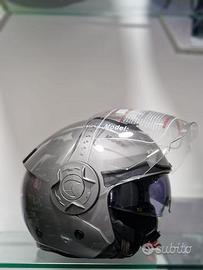 CASCO DIEFFE DOPPIA VISIERA GRIGIO FINANZA LUCIDO