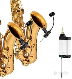 Kit 2 microfoni wireless per sassofono ACEMIC