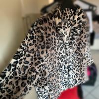pelliccia leopardata eco-cappotto animalier trendy
