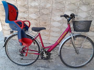 bici unisex con sediolino posteriore 