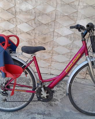 bici unisex con sediolino posteriore 