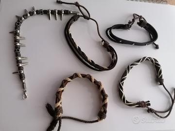 bracciali uomo cuoio