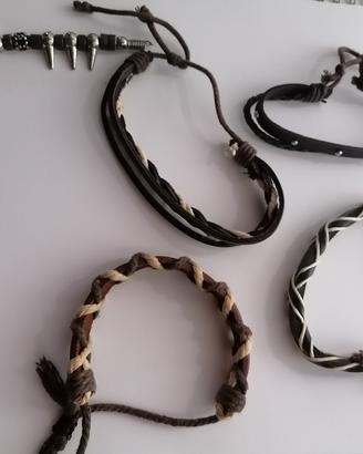 bracciali uomo cuoio
