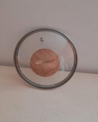 Coperchio in vetro Kasanova diam 16 cm con pomello
