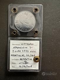 MONETA  2 LIRE   1939  VITTORIO EMANUELE  TERZO