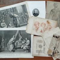lotto 40 incisioni stampe e disegni del '700 '800