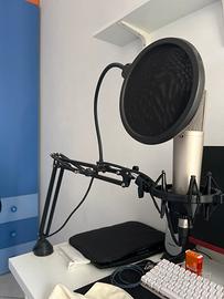 Microfono a condensatore, asta, scarlett solo 3gen