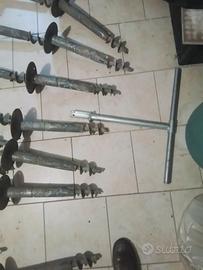 16 pichetti a vite elicoidali fissaggio terreno