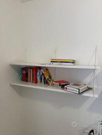 2 mensole ikea, 120x30 cm, bianche