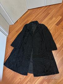 Pelliccia nera Astrakan nuova L