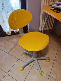 Sedia Girevole Gialla Cameretta