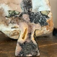 Agelo Ametista Rosa cristallizzata minerale