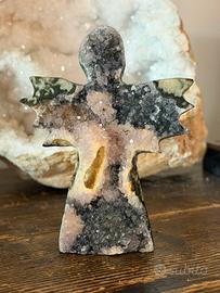 Agelo Ametista Rosa cristallizzata minerale