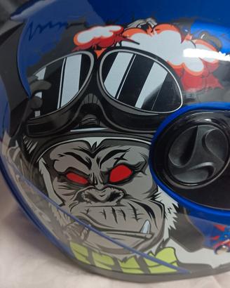 casco blu taglia M nuovo 