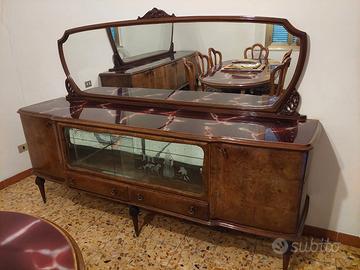 Sala in radica di noce anni 60