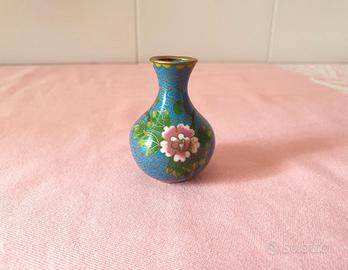 Vaso miniatura Cina Vintage smalto cloisonne