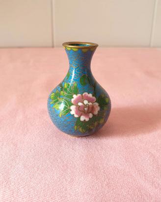 Vaso miniatura Cina Vintage smalto cloisonne