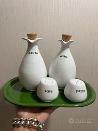 Oliera e saliera in ceramica