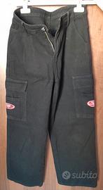 Pantaloni tipo cargo neri taglia 38