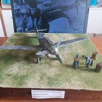 Diorama 1:32 caccia tedesco Messerschmitt BF109 G6