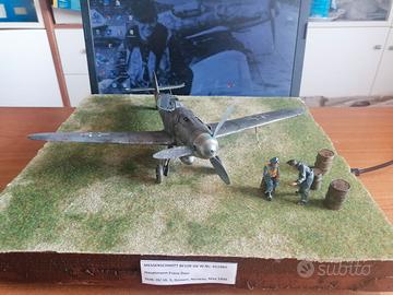 Diorama 1:32 caccia tedesco Messerschmitt BF109 G6