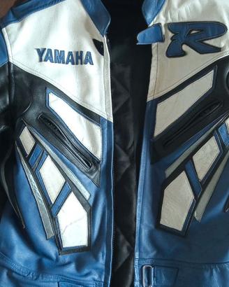 Giubbotto originale in pelle "YAMAHA R"