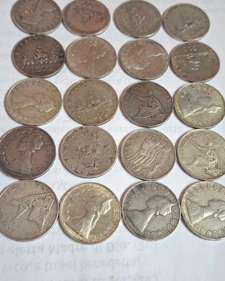 20 monete 500 lire argento 
