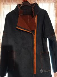 Giacca in ecopelle blu