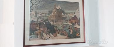 puzzle raffigurante il dipinto"Paesaggio invernal