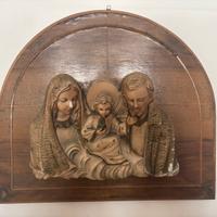 capoletto  sacra famiglia in gesso