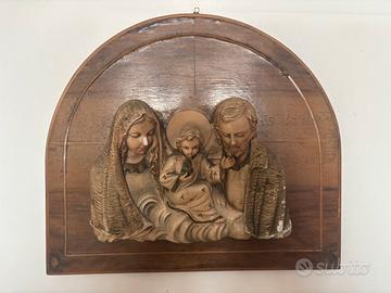 capoletto  sacra famiglia in gesso