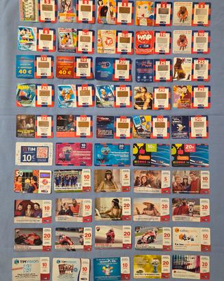 📱 Collezione 50 Carte Ricarica TIM con Buste