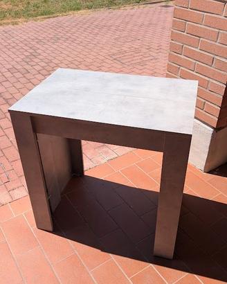 Tavolo consolle allungabile effetto cemento – 54x7