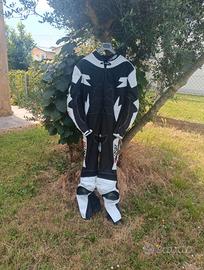 Tuta moto intera pelle/tessuto BI ESSE taglia: XL