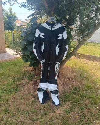 Tuta moto intera pelle/tessuto BI ESSE taglia: XL