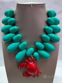 Collana con Ciondolo Granchio Rosso Gioiello