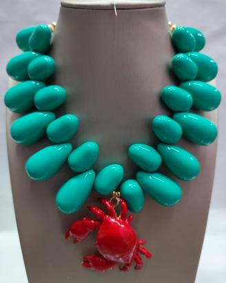 Collana con Ciondolo Granchio Rosso Gioiello