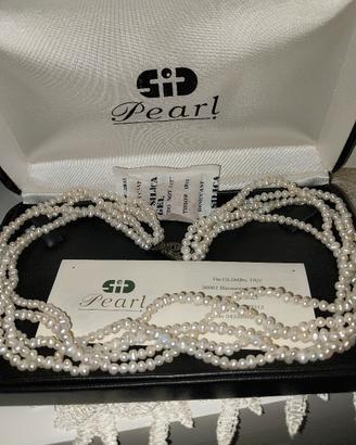 collana di perle chiusura argento vintage collezio