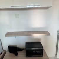 Parete attrezzata 3 pezzi bianca e beige