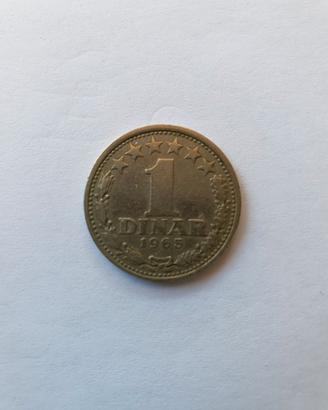 MONETA 1 DINAR JUGOSLAVIA 1965 ORIGINALE