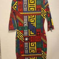 Vestito bodycon etnico multicolore - Stile anni 90