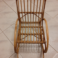 Sedia a dondolo x bambini in bamboo