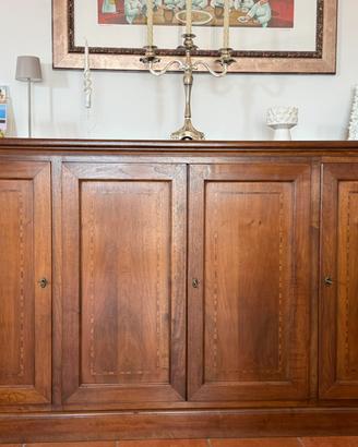 Madia in legno di Noce intarziato a mano