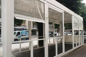 Gazebo in ferro e pvc 10x3