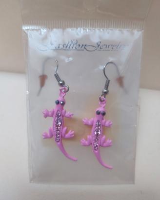 Orecchini lucertola rosa Fashion Jewellery