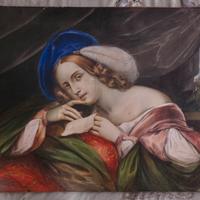 dipinto tecnica mista  primi 900 