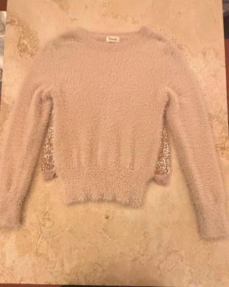 Maglioncino rosa con paiettes