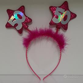 Cerchietto per capelli 50 anni con antenne stelle