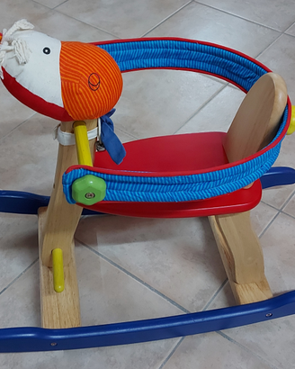 Cavallo dondolo di legno (1-4 anni)