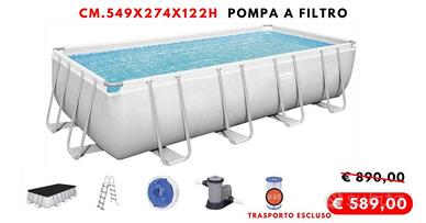 Piscina Bestway  549x274x122h con pompa a Filtro